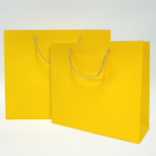 무광코팅 종이쇼핑백 옐로우 3가지사이즈 50매
